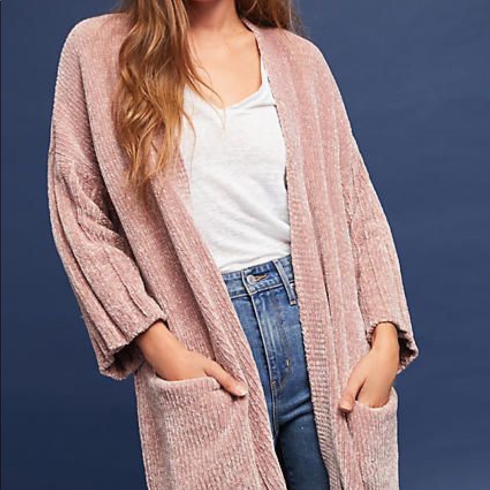Anthropologie Moth oversized pink cardigan NWT